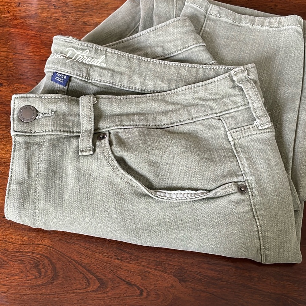 Army green jeans